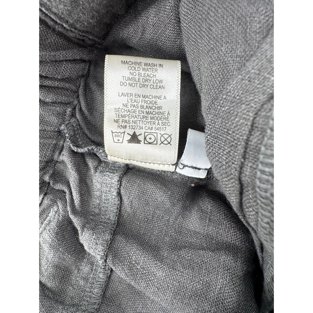 Cloth & Stone Wide Leg Linen Pants XS Gray Paperbag Coastal Grandma Boho Earthy - Picture 7 of 14